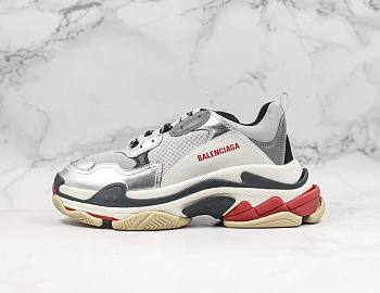 Balenciaga Triple S Sneakers Silver and Red BagsAll 4826