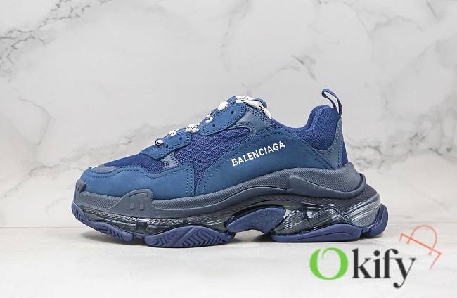 Balenciaga Triple S Sneakers Navy Blue BagsAll 4820 - 1