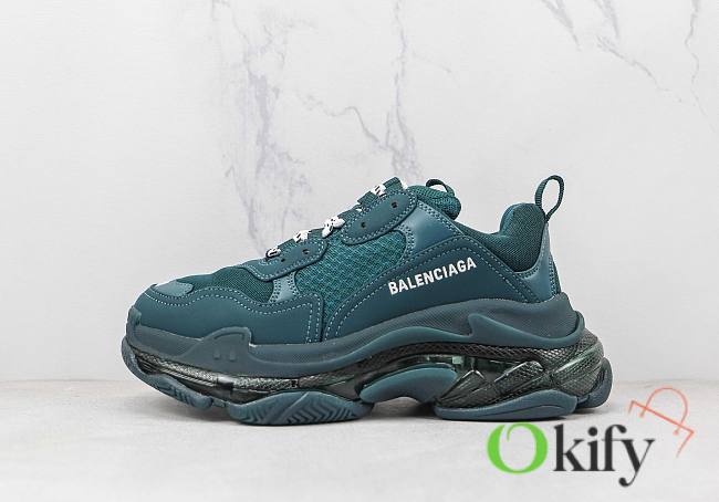 Balenciaga Triple S Sneakers Dark Blue Green BagsAll 4819 - 1