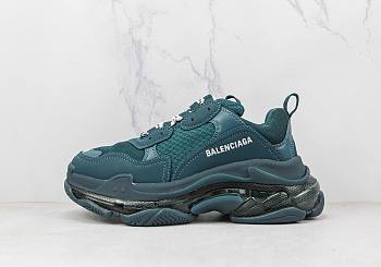Balenciaga Triple S Sneakers Dark Blue Green BagsAll 4819