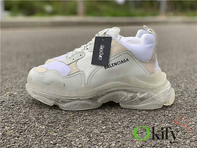 Balenciaga Triple S White Gray Clear Sole 6818 - 1