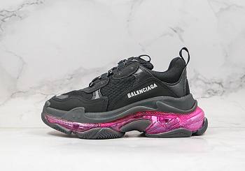 Balenciaga Triple S Sneakers Black and Pink BagsAll 4808