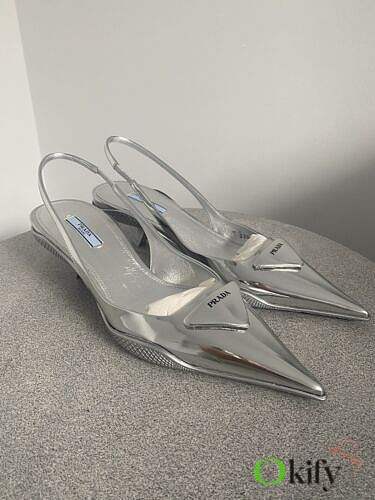 Prada Heels Blue in Silver 11080 - 1