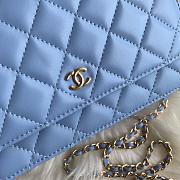 CC WOC Cloudy Blue Lambskin Sliver/Gold Hardware 19.5cm - 2