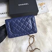 CC WOC Navy Blue Lambskin Gold Hardware 19.5cm - 3