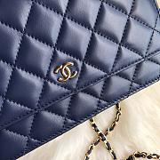 CC WOC Navy Blue Lambskin Gold Hardware 19.5cm - 2