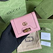 Gucci Diana Wallet 11 with Bamboo Pink Leather - 1
