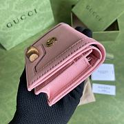 Gucci Diana Wallet 11 with Bamboo Pink Leather - 6
