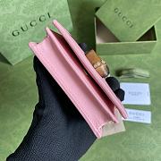 Gucci Diana Wallet 11 with Bamboo Pink Leather - 5