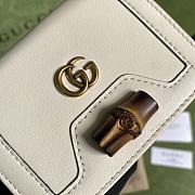 Gucci Diana Wallet 11 with Bamboo White Leather - 5