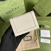 Gucci Diana Wallet 11 with Bamboo White Leather - 4