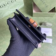 Gucci Diana Wallet 11 with Bamboo Black Leather - 5