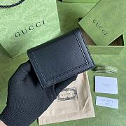 Gucci Diana Wallet 11 with Bamboo Black Leather - 4