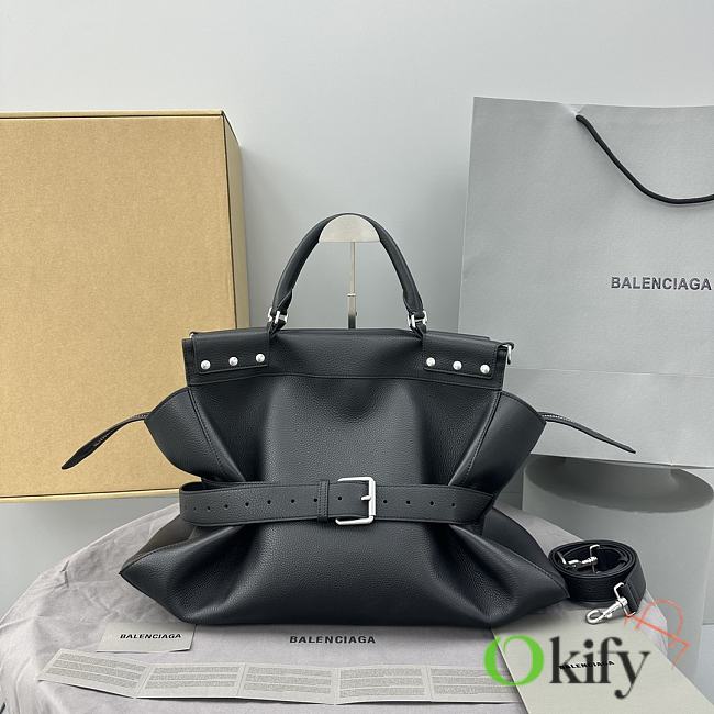 Balenciaga Waist Bag Black Calfskin Leather  - 1