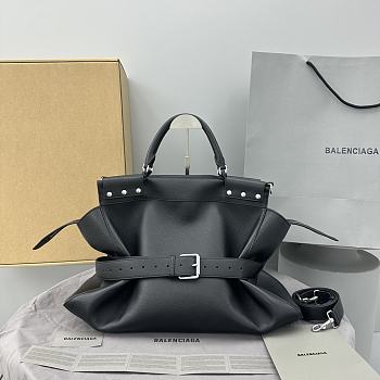 Balenciaga Waist Bag Black Calfskin Leather 