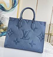 Louis Vuitton Onthego MM 35 Empreinte Leather Dark Blue M44576 - 1