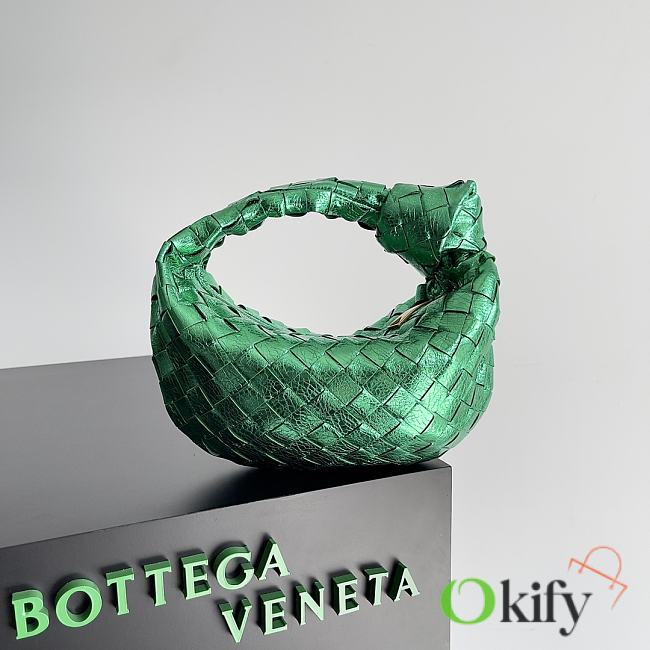 Bottega Veneta Mini Jodie Metallic Green 11114 28cm - 1