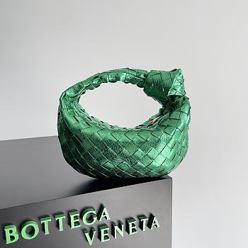 Bottega Veneta Mini Jodie Metallic Green 11114 28cm