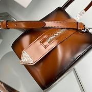 Prada Brushed Shiny Brown Leather 31 Supernova Handbag - 4
