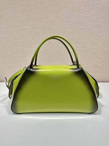 Prada Brushed Shiny Green Leather 31 Supernova Handbag