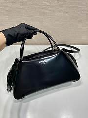 Prada Brushed Shiny Black Leather 31 Supernova Handbag - 2