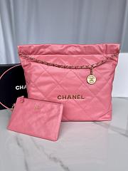 CC 22 Handbag Medium Pink Calfskin & Gold-Tone Metal - 1