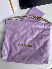 CC 22 Handbag Small Purple Calfskin & Gold-Tone Metal 11146 - 4