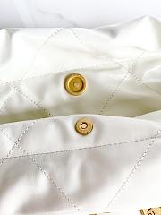CC 22 Handbag Medium White Calfskin & Gold-Tone Metal 11152 - 5