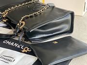 Chanel Small Shopping Bag 34 Black Leather Gold Hardware - 4