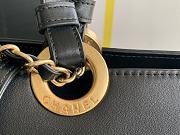 Chanel Medium Shopping Bag 39 Black Leather Gold Hardware - 5