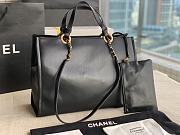 Chanel Medium Shopping Bag 39 Black Leather Gold Hardware - 3