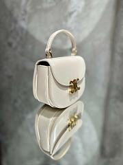 Celine Mini Besace 15.5 in White Leather 110412 - 5