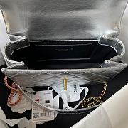 CC Small Flap Bag 22 with Top Handle Silver - 4