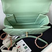 CC Mini Flap Bag 20 with Top Handle Green - 4
