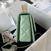 CC Mini Flap Bag 20 with Top Handle Green - 5