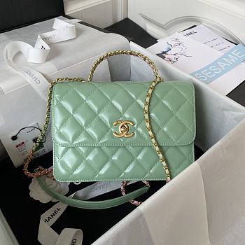 CC Small Flap Bag 22 with Top Handle Green