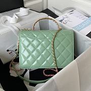 CC Small Flap Bag 22 with Top Handle Green - 5