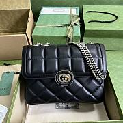 Gucci Deco small shoulder bag 25 black leather 111216 - 1
