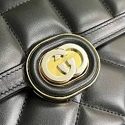 Gucci Deco small shoulder bag 25 black leather 111216 - 6