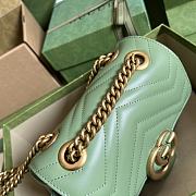 Gucci GG Marmont Mini 18 Green Matelassé Leather - 5