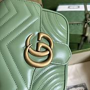 Gucci GG Marmont Mini 18 Green Matelassé Leather - 4