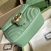 Gucci GG Marmont Mini 18 Green Matelassé Leather - 3