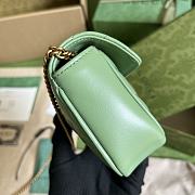 Gucci GG Marmont 16.5 Matelassé Leather Green 476433 - 5