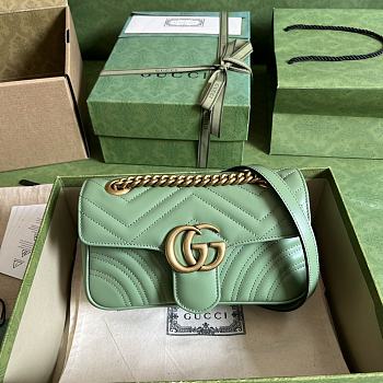 Gucci GG Marmont 23 Matelassé Leather Green 446744