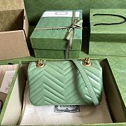 Gucci GG Marmont 23 Matelassé Leather Green 446744 - 4