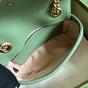 Gucci GG Marmont 23 Matelassé Leather Green 446744 - 2