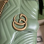 Gucci GG Marmont 26 Matelassé Leather Green 443497 - 5