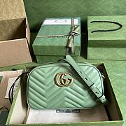 Gucci GG Marmont 24 Matelassé Leather Green 49123148  - 1