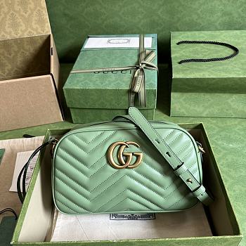 Gucci GG Marmont 24 Matelassé Leather Green 49123148 