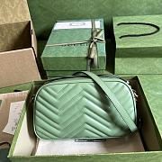 Gucci GG Marmont 24 Matelassé Leather Green 49123148  - 3